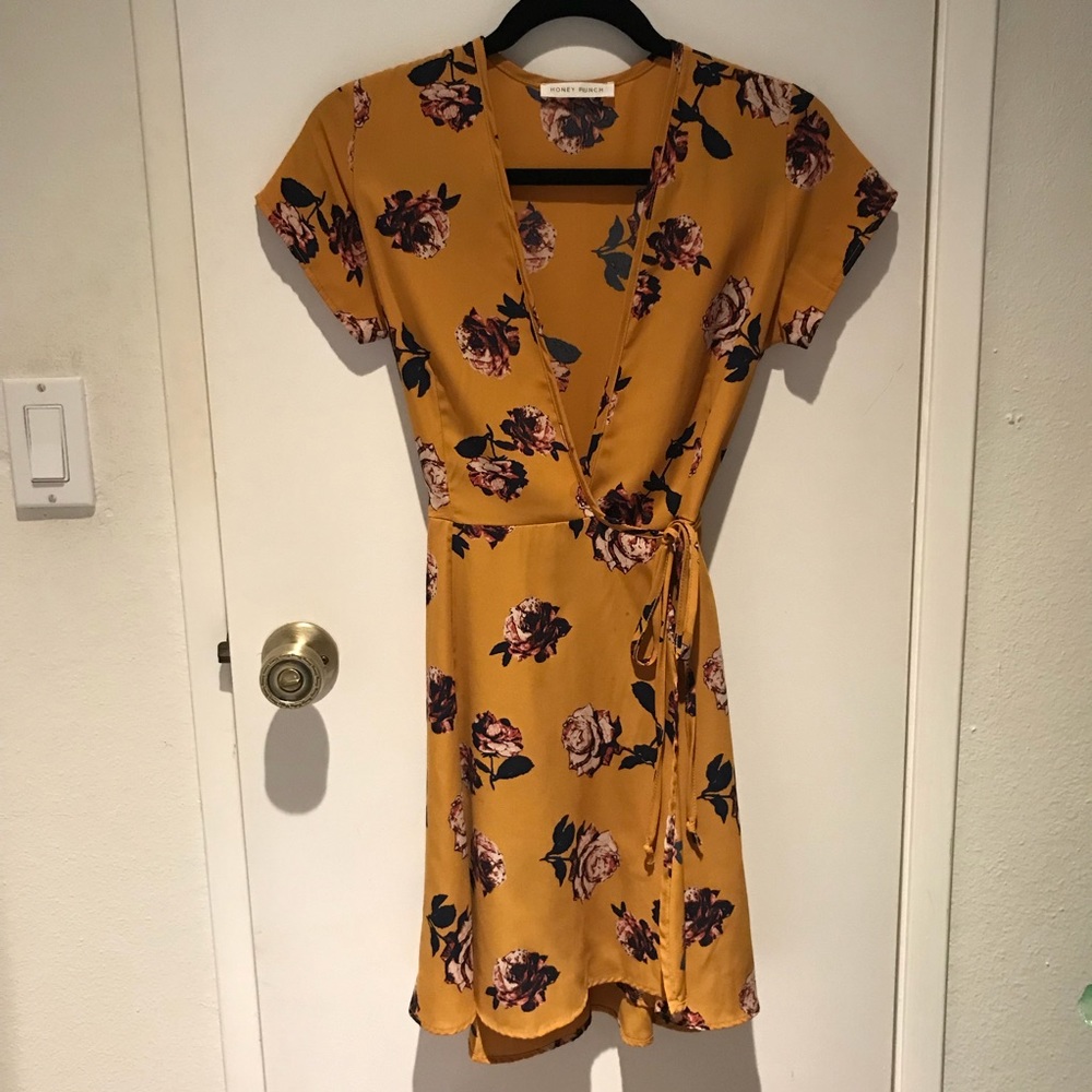 floral wrap dress